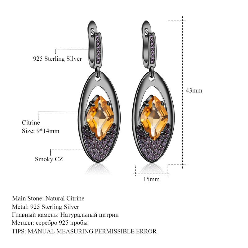 Pendientes Amatistas Hojas