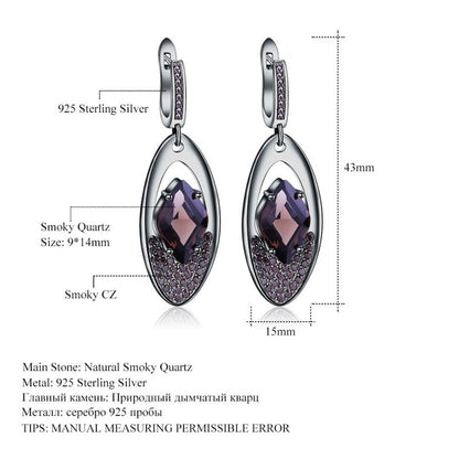 Pendientes Amatistas Hojas