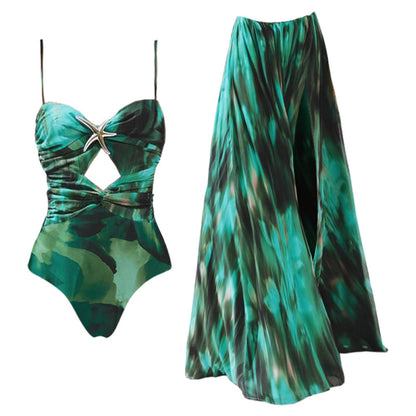 Traje Verde Baño Verano